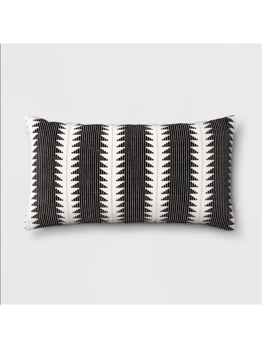 Threshold Oversized Lumbar Pillow Black Global. 15” x 27”